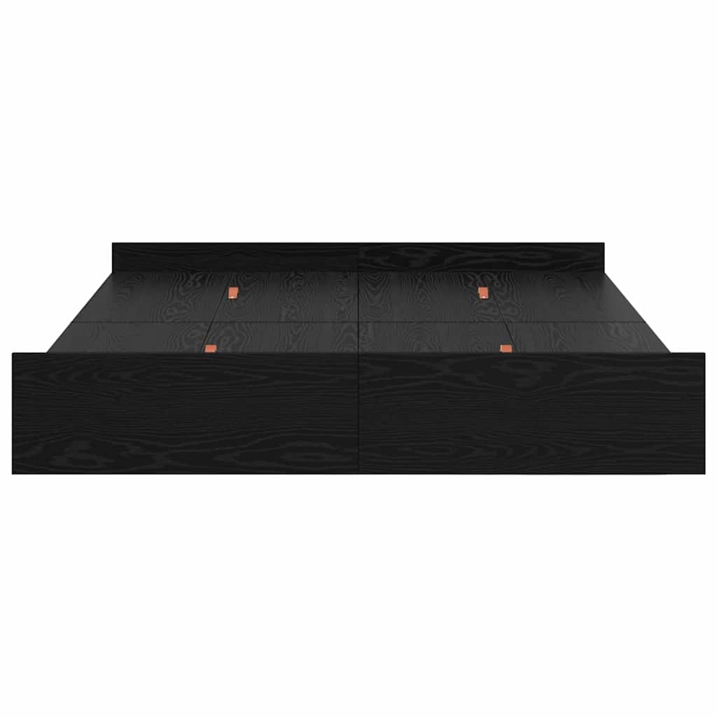 Struttura letto con contenitore Rovere Nero 140 x 190 cm | homemem39
