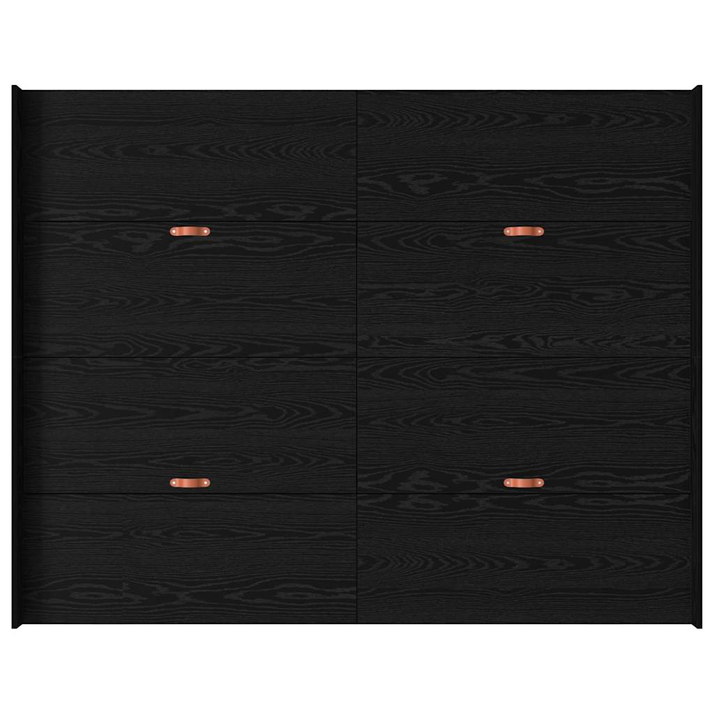 Struttura letto con contenitore Rovere Nero 140 x 190 cm | homemem39