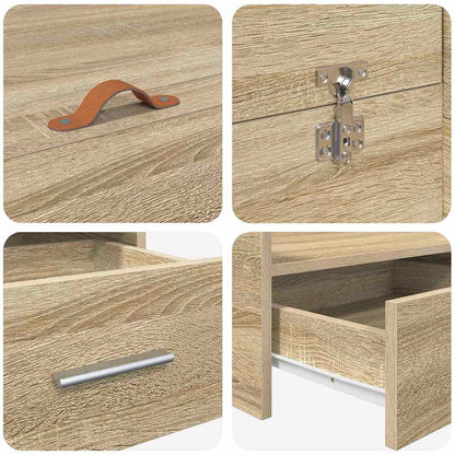 Struttura letto con contenitore Rovere Sonoma 140 x 190 cm | homemem39