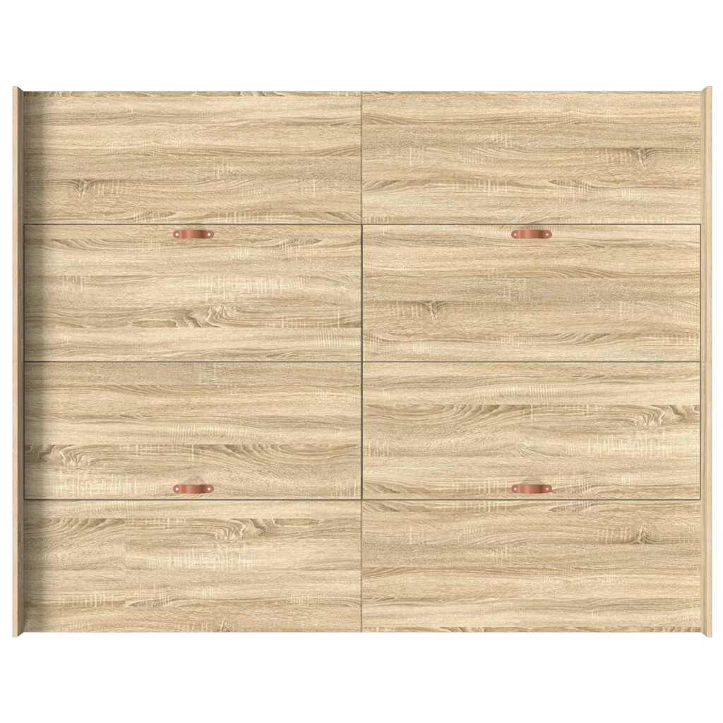 Struttura letto con contenitore Rovere Sonoma 140 x 190 cm | homemem39