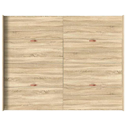 Struttura letto con contenitore Rovere Sonoma 140 x 190 cm | homemem39