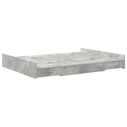 Struttura letto con contenitore Grigio cemento 140 x 190 cm | homemem39