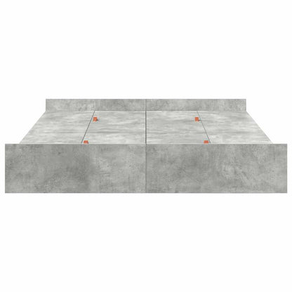 Struttura letto con contenitore Grigio cemento 140 x 190 cm | homemem39