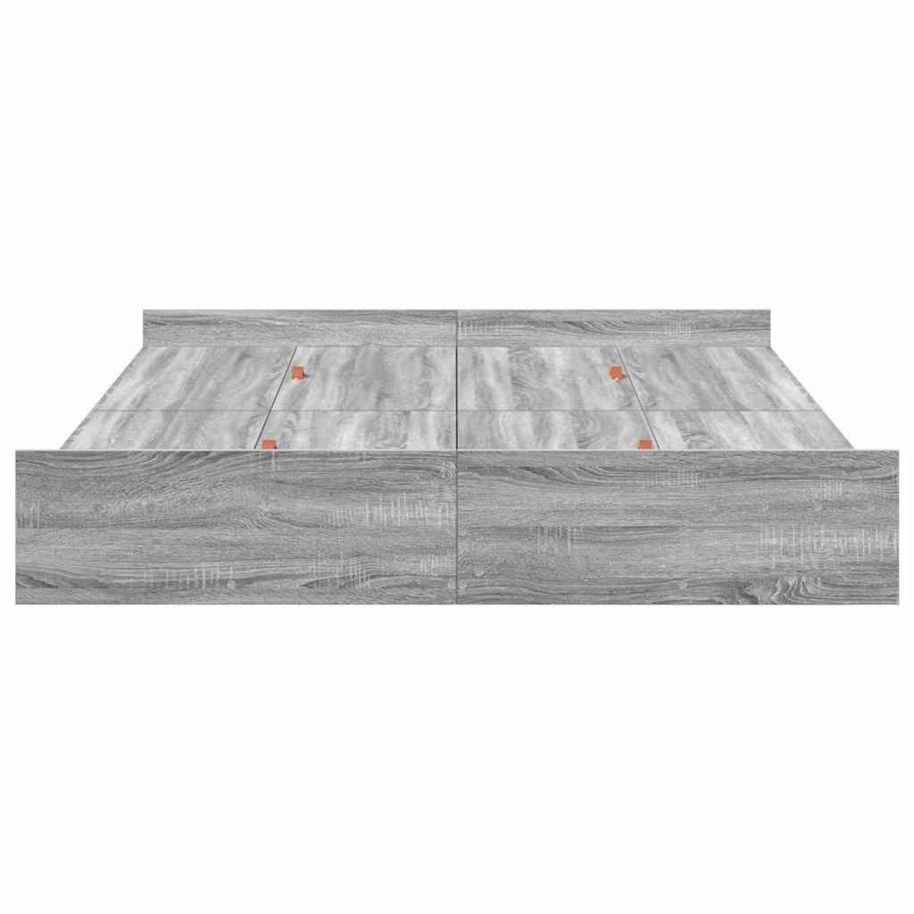 Struttura letto con contenitore Grigio Sonoma 140 x 190 cm | homemem39