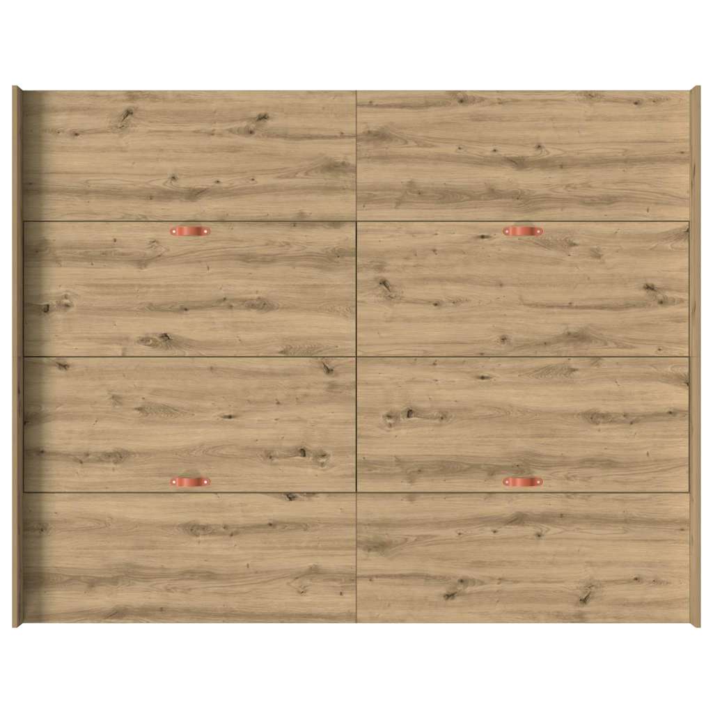 Struttura letto con contenitore Rovere artigianale 140 x 190 cm
