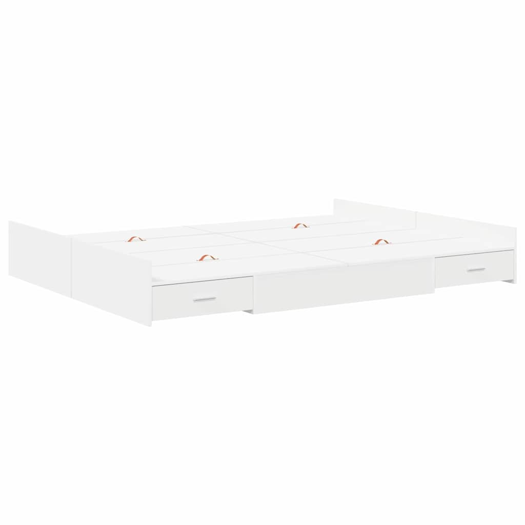 Struttura letto con contenitore Bianco 135 x 190 cm | homemem39
