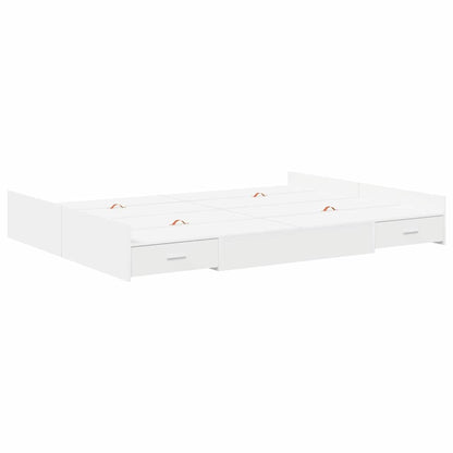 Struttura letto con contenitore Bianco 135 x 190 cm | homemem39