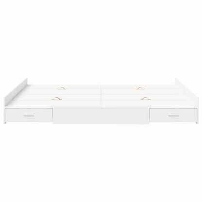 Struttura letto con contenitore Bianco 135 x 190 cm | homemem39