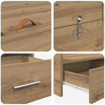 Struttura letto con contenitore Rovere artigianale 135 x 190 cm