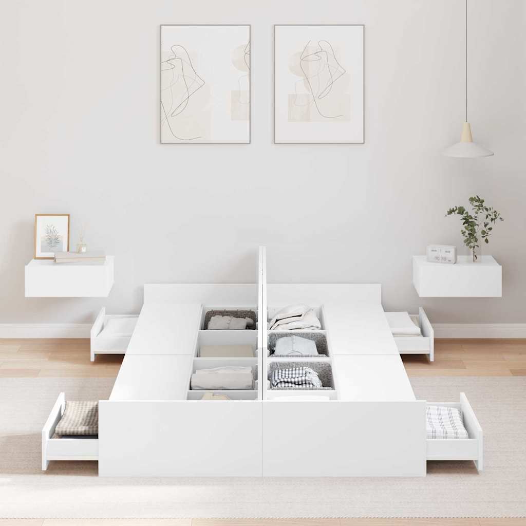 Struttura letto con contenitore Bianco 120 x 190 cm | homemem39