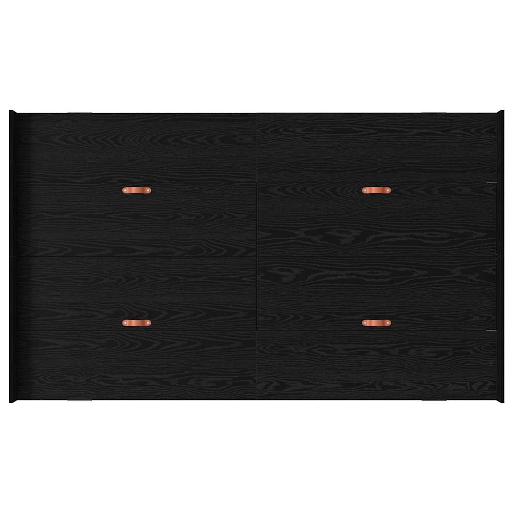 Struttura letto con contenitore Rovere Nero 120 x 190 cm