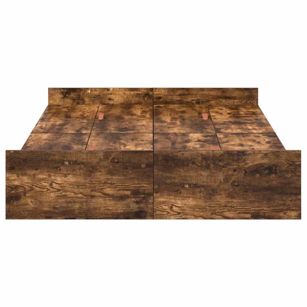 Struttura letto con contenitore Rovere fumé 120 x 190 cm