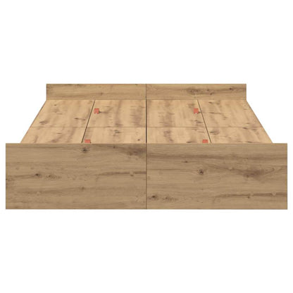 Struttura letto con contenitore Rovere artigianale 120 x 190 cm | homemem39