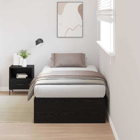 Struttura letto con contenitore Rovere Nero 80 x 200 cm | homemem39