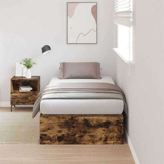 Struttura letto con contenitore Rovere fumé 80 x 200 cm | homemem39
