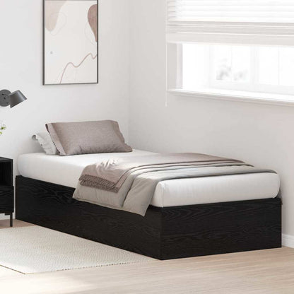 Struttura letto con contenitore Rovere Nero 90 x 200 cm | homemem39