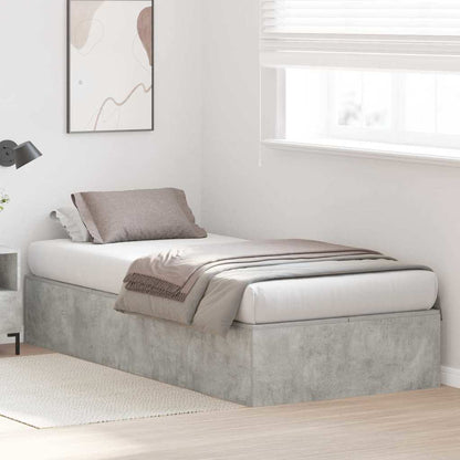 Struttura letto con contenitore Grigio cemento 90 x 200 cm