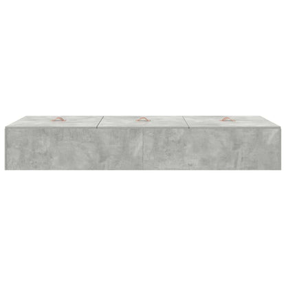 Struttura letto con contenitore Grigio cemento 90 x 200 cm