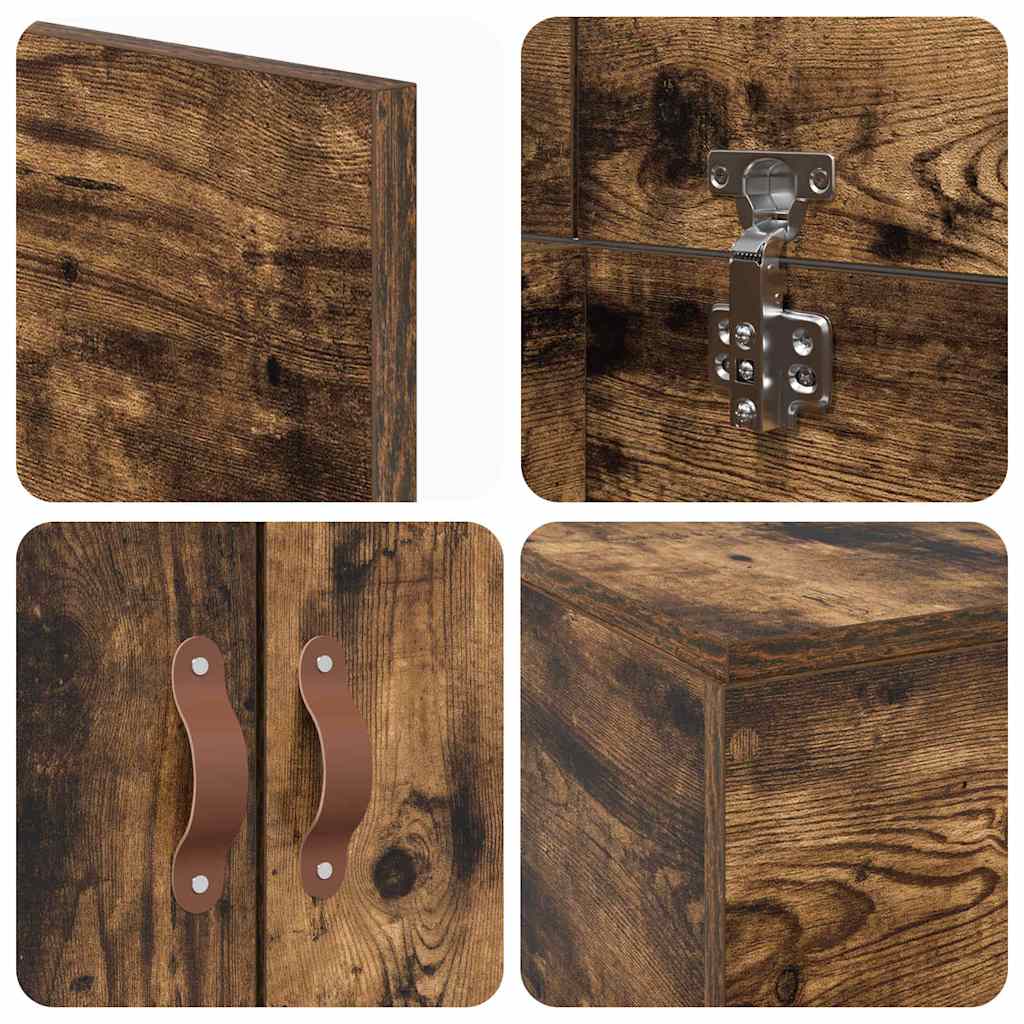 Struttura letto con contenitore Rovere fumé 90 x 200 cm