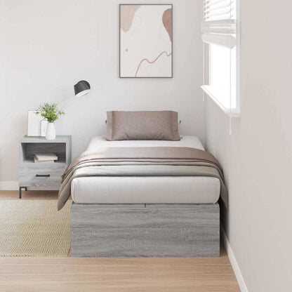 Struttura letto con contenitore Grigio Sonoma 90 x 200 cm