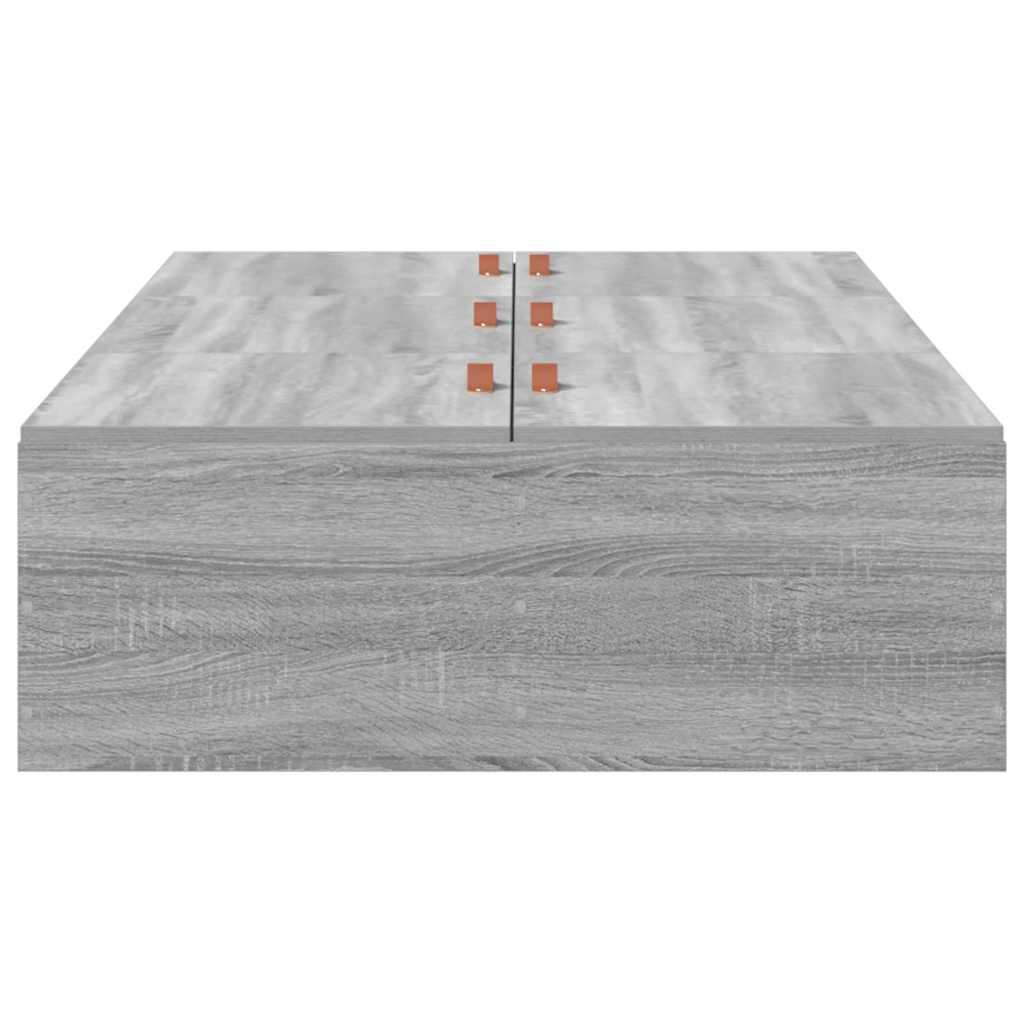 Struttura letto con contenitore Grigio Sonoma 90 x 200 cm | homemem39
