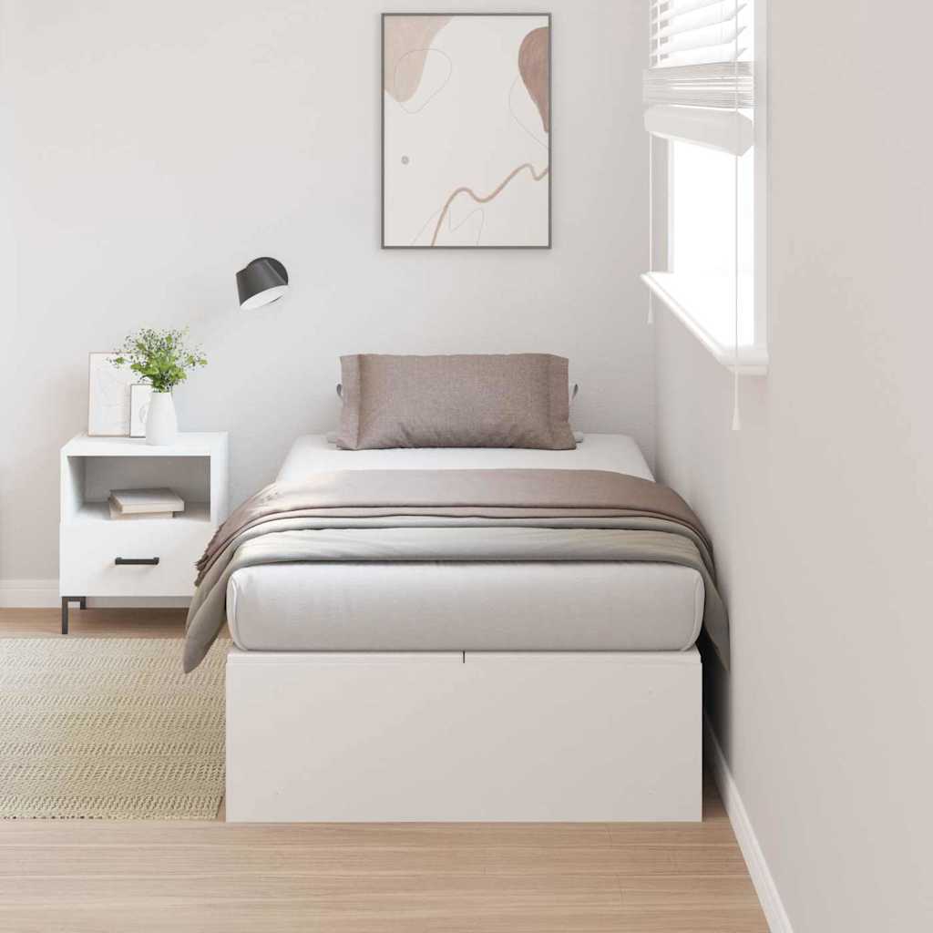 Struttura letto con contenitore Bianco 100 x 200 cm | homemem39