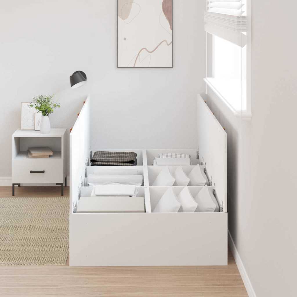 Struttura letto con contenitore Bianco 100 x 200 cm | homemem39