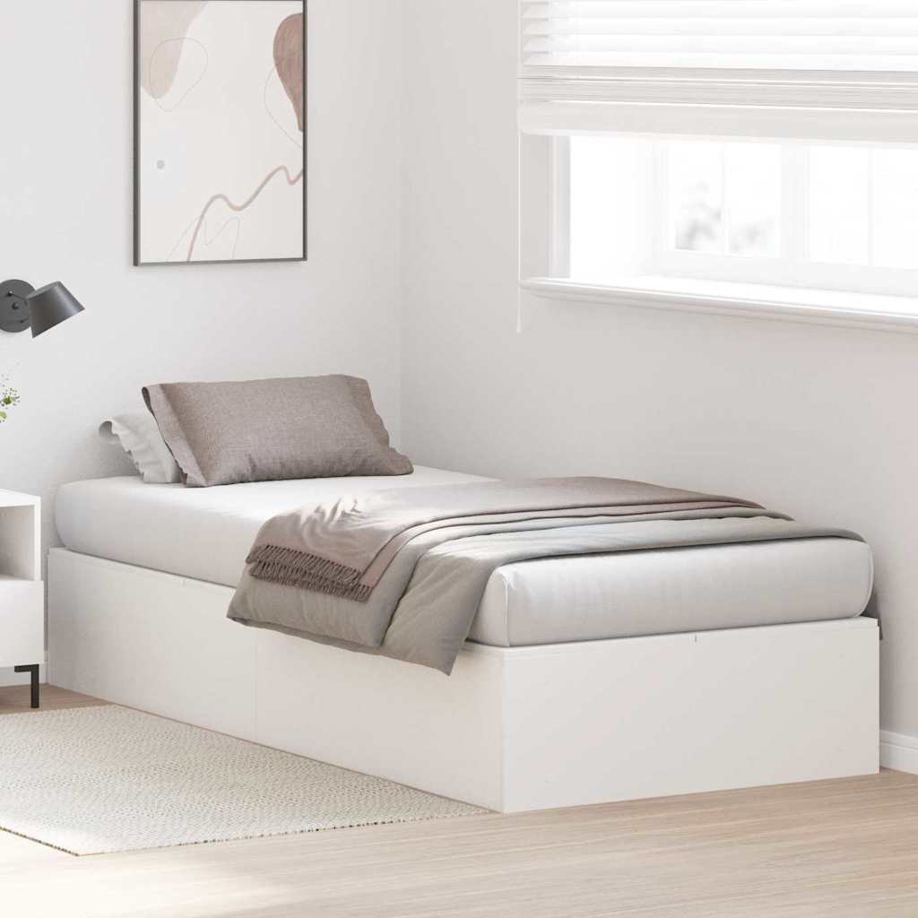 Struttura letto con contenitore Bianco 100 x 200 cm | homemem39