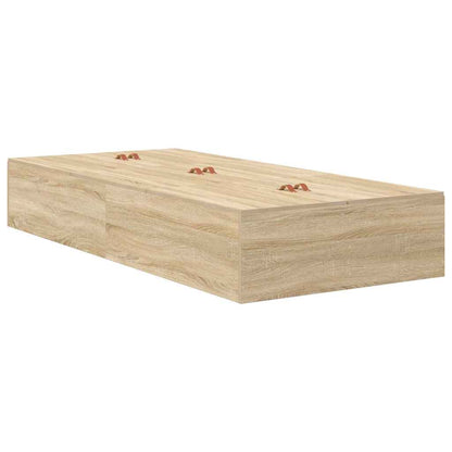 Struttura letto con contenitore Rovere Sonoma 100 x 200 cm | homemem39