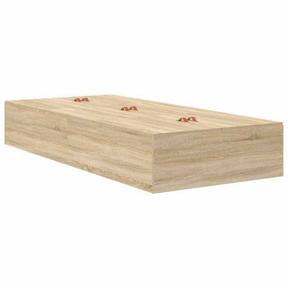 Struttura letto con contenitore Rovere Sonoma 100 x 200 cm | homemem39