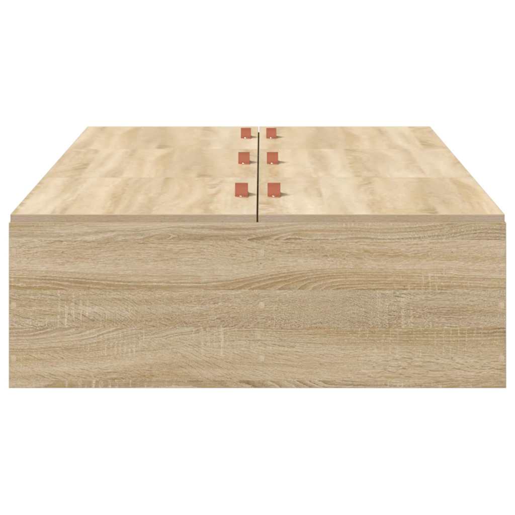 Struttura letto con contenitore Rovere Sonoma 100 x 200 cm | homemem39