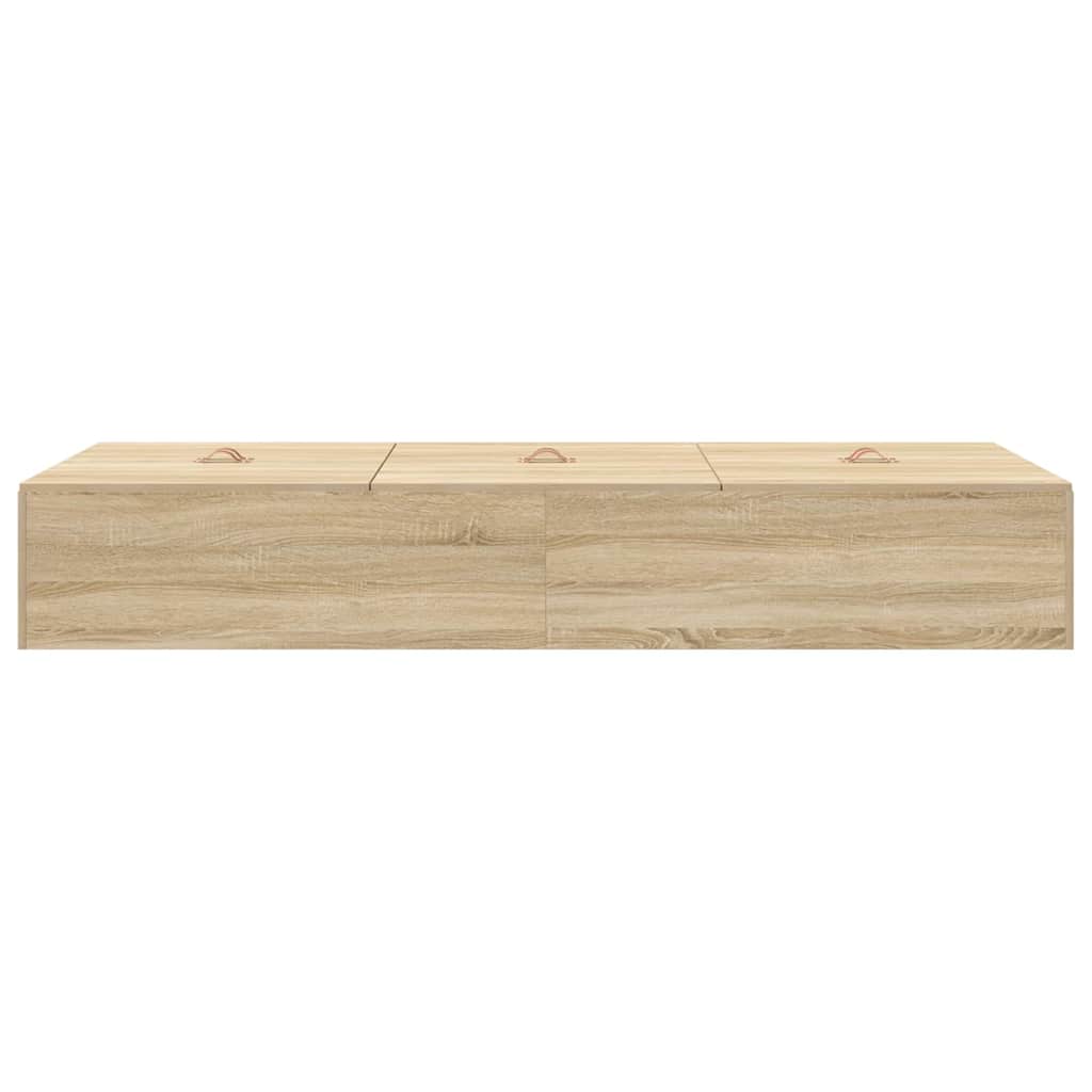 Struttura letto con contenitore Rovere Sonoma 100 x 200 cm | homemem39