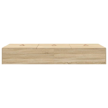 Struttura letto con contenitore Rovere Sonoma 100 x 200 cm | homemem39