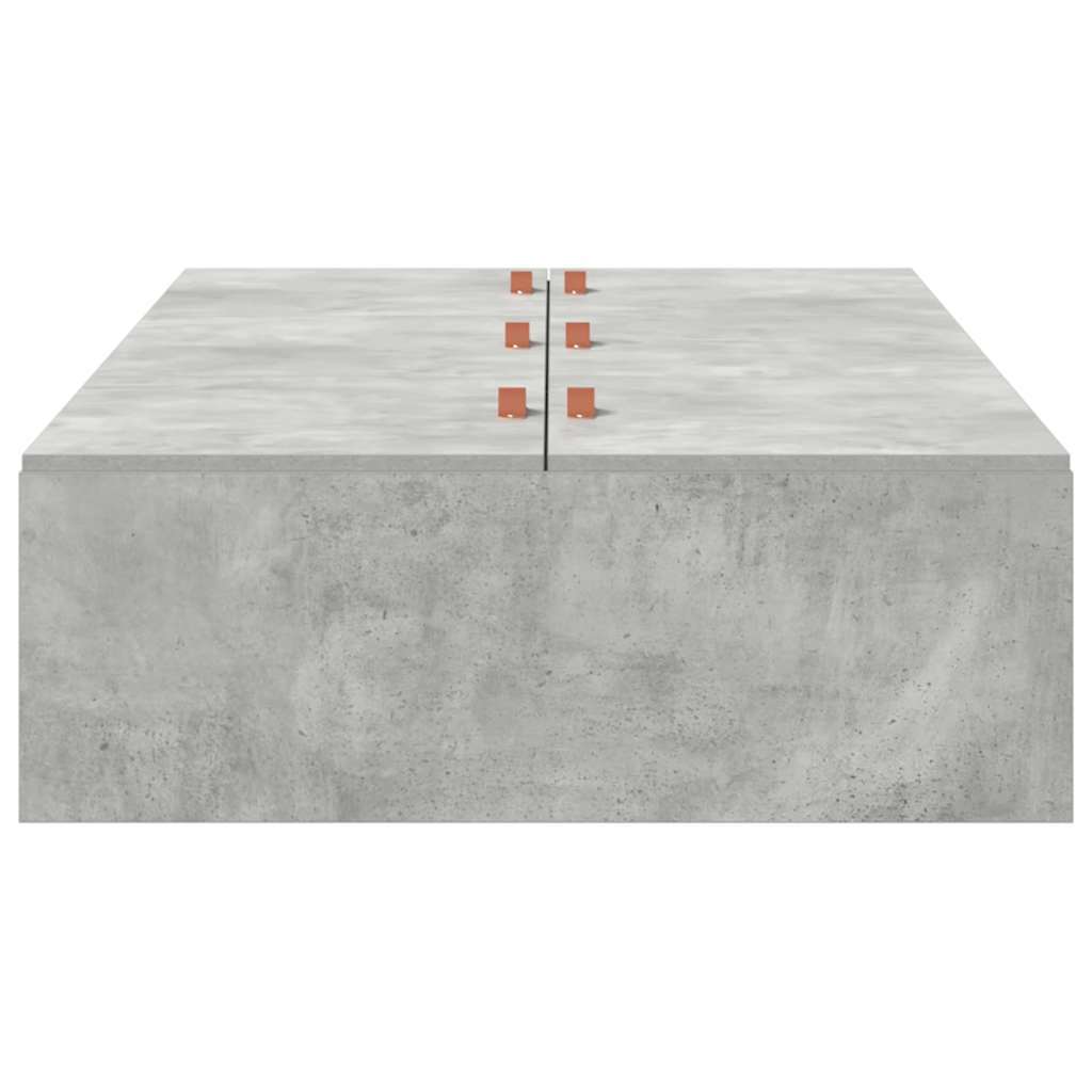 Struttura letto con contenitore Grigio cemento 100 x 200 cm | homemem39