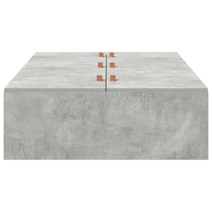 Struttura letto con contenitore Grigio cemento 100 x 200 cm | homemem39