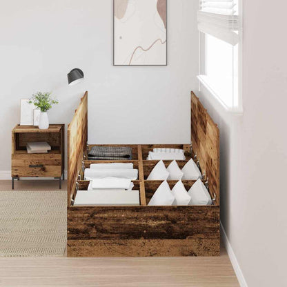Struttura letto con contenitore Legno vecchio 100 x 200 cm | homemem39