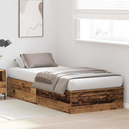 Struttura letto con contenitore Legno vecchio 100 x 200 cm | homemem39