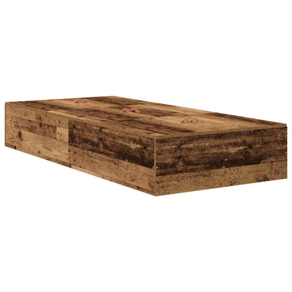Struttura letto con contenitore Legno vecchio 100 x 200 cm | homemem39