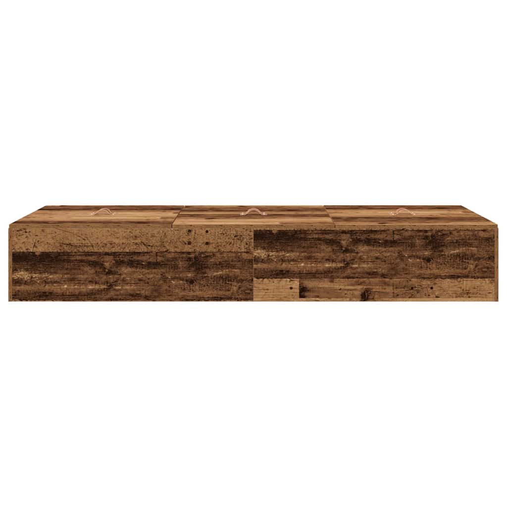 Struttura letto con contenitore Legno vecchio 100 x 200 cm | homemem39