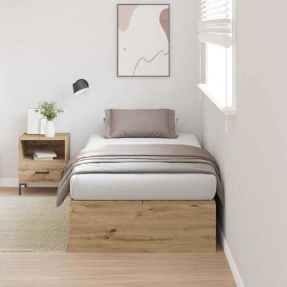 Struttura letto con contenitore Rovere artigianale 100 x 200 cm | homemem39