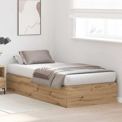 Struttura letto con contenitore Rovere artigianale 100 x 200 cm | homemem39