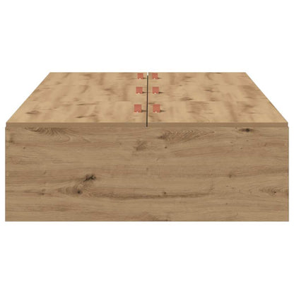 Struttura letto con contenitore Rovere artigianale 100 x 200 cm