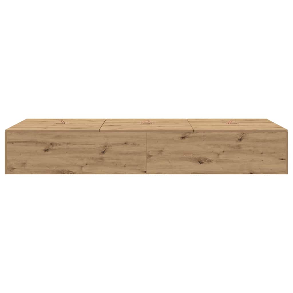 Struttura letto con contenitore Rovere artigianale 100 x 200 cm | homemem39
