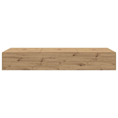 Struttura letto con contenitore Rovere artigianale 100 x 200 cm | homemem39