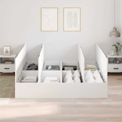 Struttura letto con contenitore Bianco 200 x 200 cm | homemem39