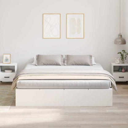 Struttura letto con contenitore Bianco 200 x 200 cm | homemem39