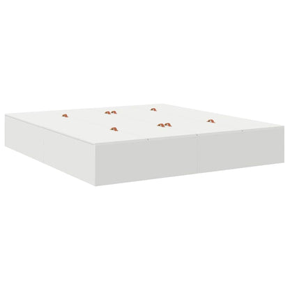 Struttura letto con contenitore Bianco 200 x 200 cm