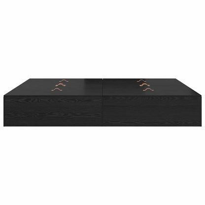 Struttura letto con contenitore Rovere Nero 200 x 200 cm | homemem39