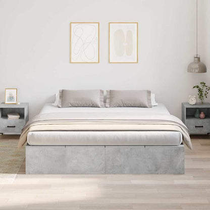 Struttura letto con contenitore Grigio cemento 200 x 200 cm | homemem39