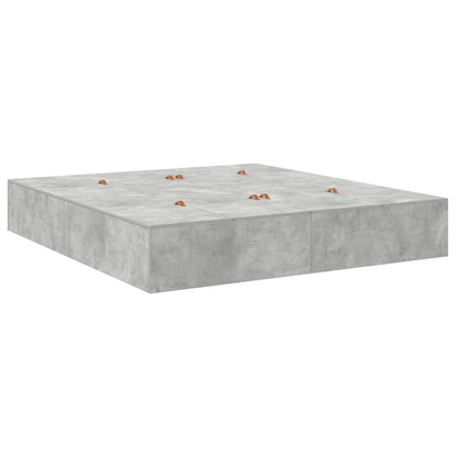 Struttura letto con contenitore Grigio cemento 200 x 200 cm | homemem39